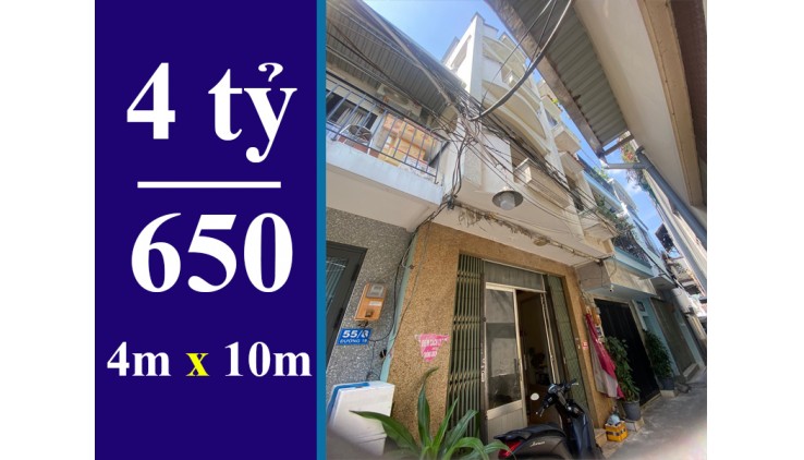BÁN NHÀ ĐƯỜNG SỐ 19, TÂN QUY, QUẬN 7. DT: 4 X 10M, 3 LẦU, ST